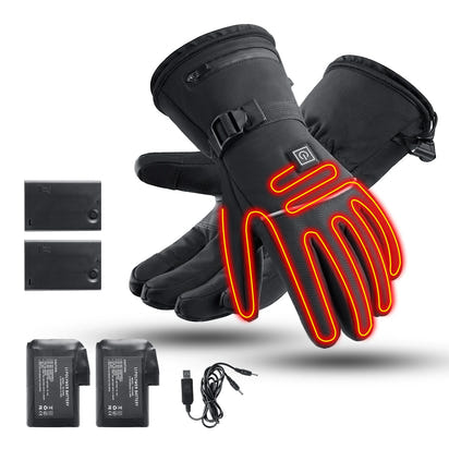 Rechargeable Heated Gloves – 3 Heat Levels & Waterproof Design