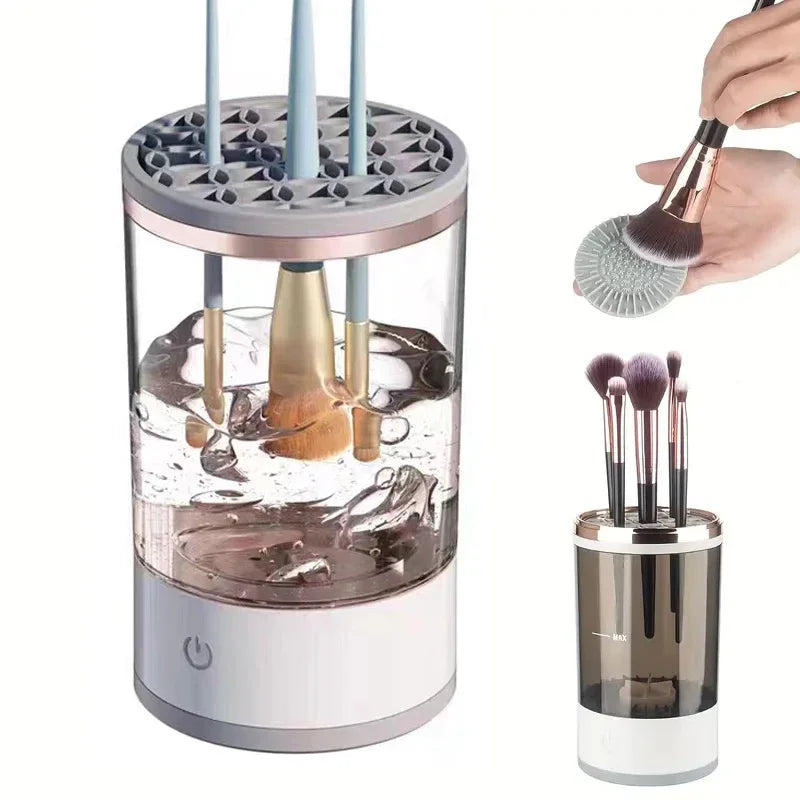 Electric Makeup Brush Cleaner — USB Spinner for All Brush Sizes