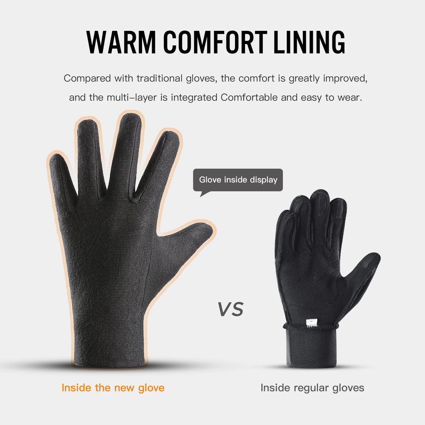 Rechargeable Heated Gloves – 3 Heat Levels & Waterproof Design
