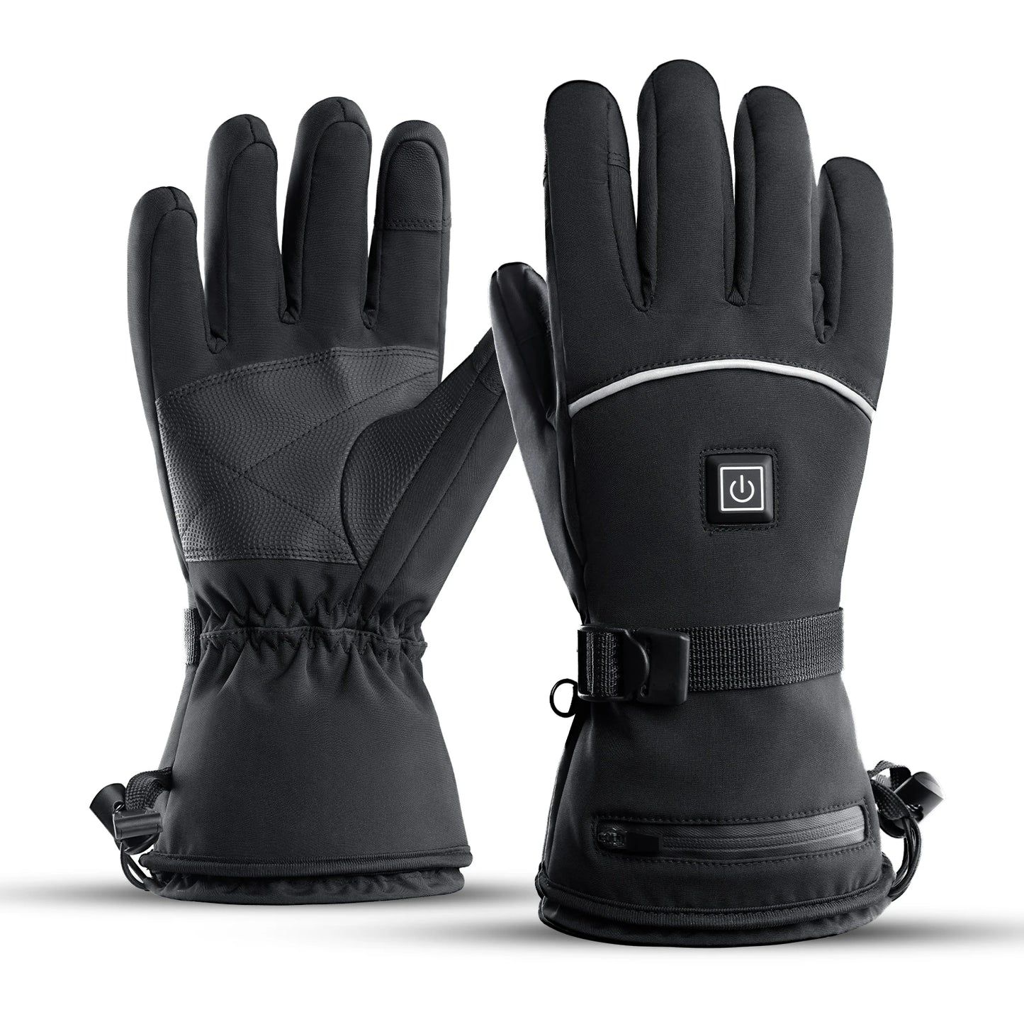 Rechargeable Heated Gloves – 3 Heat Levels & Waterproof Design