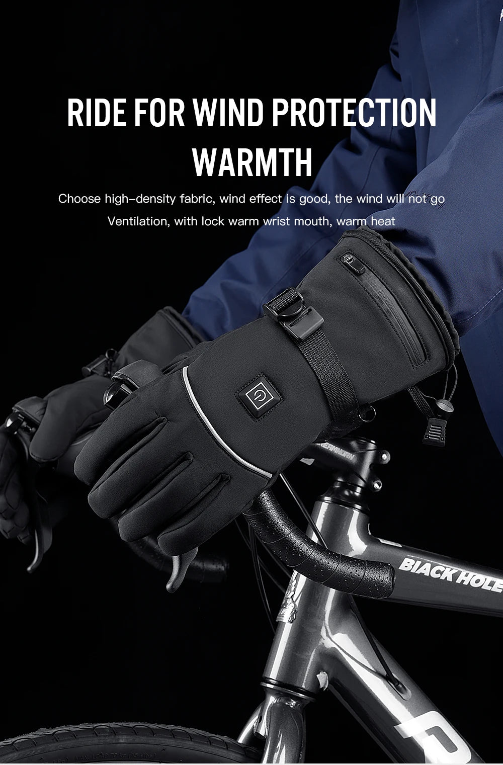Rechargeable Heated Gloves – 3 Heat Levels & Waterproof Design
