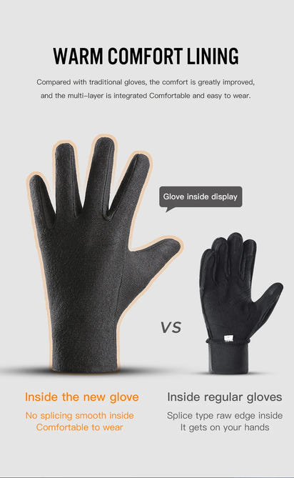 Rechargeable Heated Gloves – 3 Heat Levels & Waterproof Design