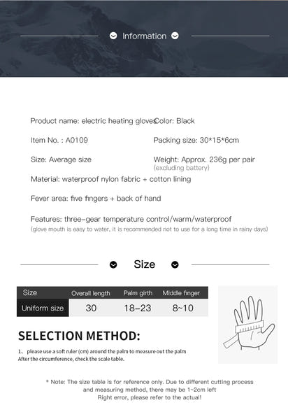 Rechargeable Heated Gloves – 3 Heat Levels & Waterproof Design