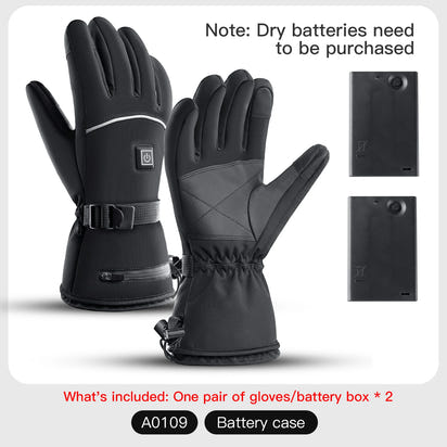 Rechargeable Heated Gloves – 3 Heat Levels & Waterproof Design
