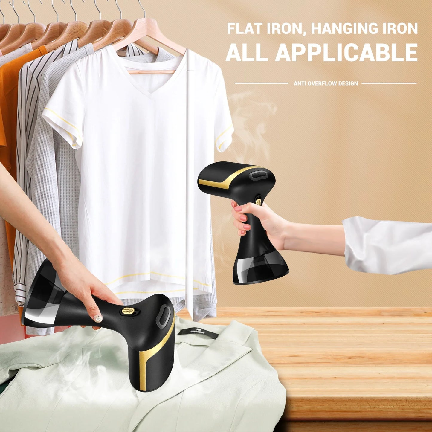 Portable Garment Steamer — Wrinkle Free Clothes in 3 Minutes