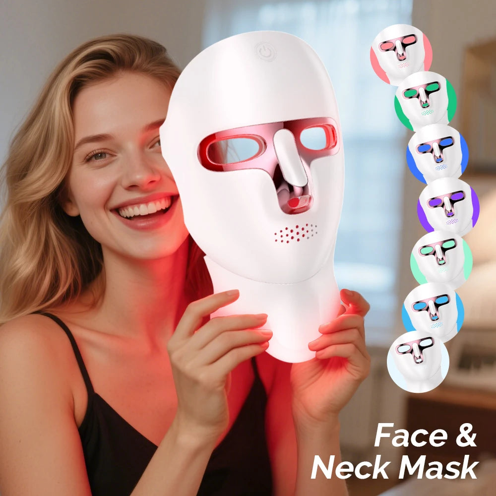 7 Color LED Face & Neck Mask — Photon Skin Rejuvenation Therapy