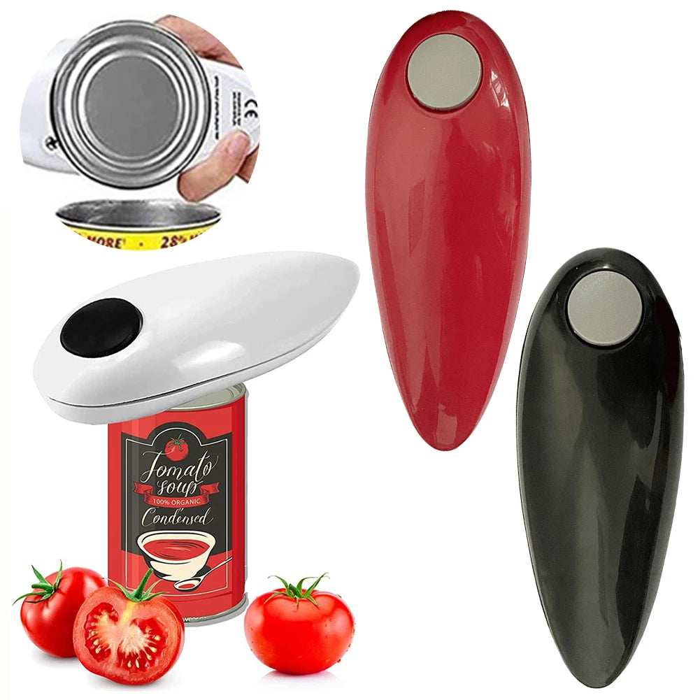 Electric Can Opener — One Touch Safe Smooth Edge Jar Opener