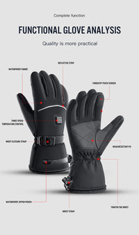 Rechargeable Heated Gloves – 3 Heat Levels & Waterproof Design