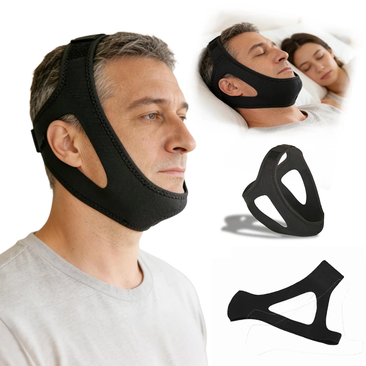 Anti-Snoring Chin Strap — Jaw Support for Quiet Restful Sleep