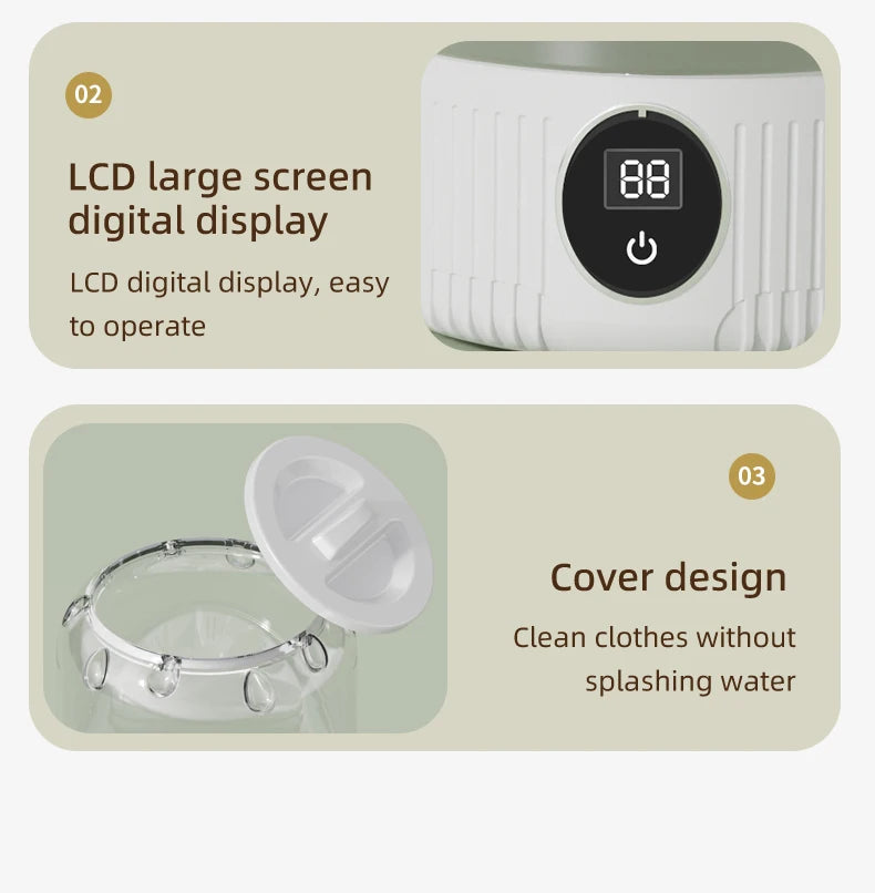 Mini Portable Washing Machine — Wireless for Travel & Dorms