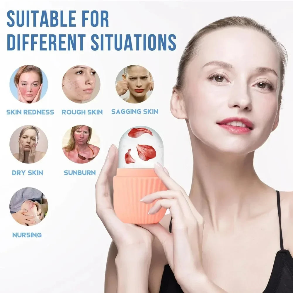 Ice Face Roller & Gua Sha Set — Depuff Contour and Shrink Pores