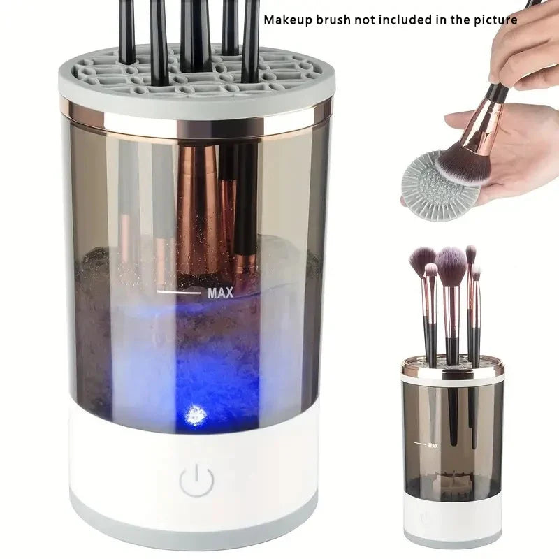 Electric Makeup Brush Cleaner — USB Spinner for All Brush Sizes