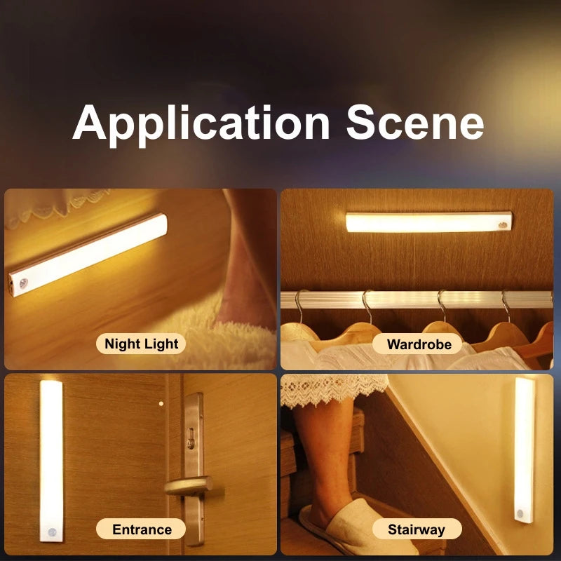 Motion Sensor LED Bar Light — USB Rechargeable Wireless Cabinet Light