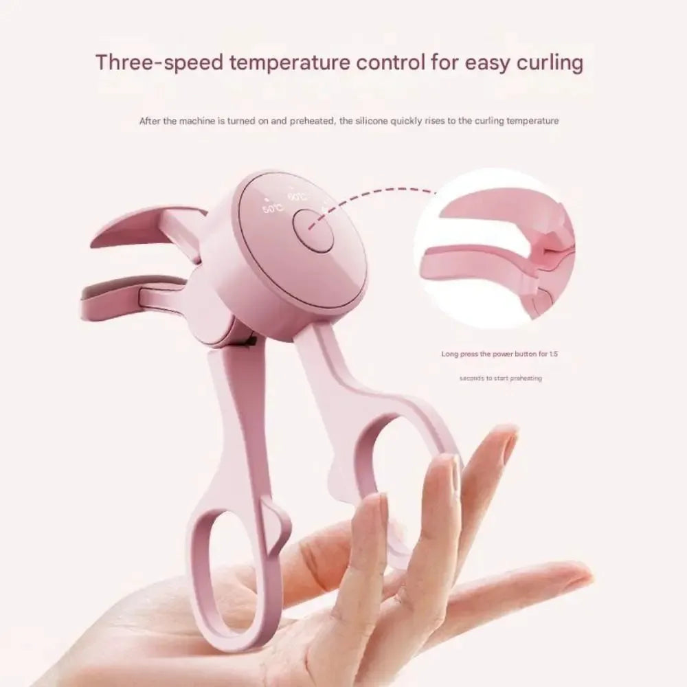 Heated Eyelash Curler — Electric Long Lasting Frameless Curling Tool