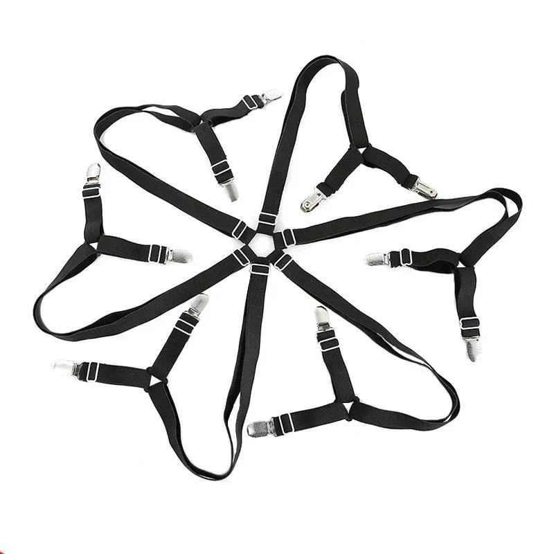 Bed Sheet Holder Clips 12 Pack — Adjustable Non Slip Mattress Grippers