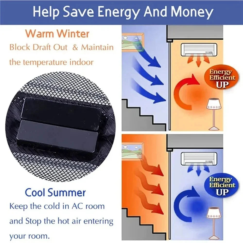 Magnetic Mesh Door Curtain — Hands Free Bug & Mosquito Screen