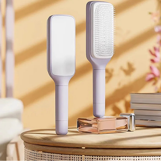 Self Cleaning Hairbrush — One Click Anti Static Scalp Massage Comb