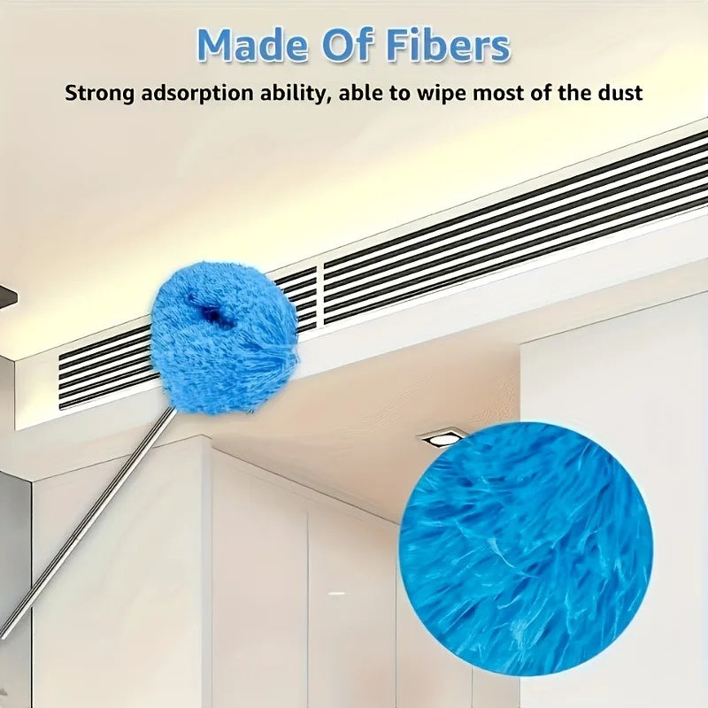 Retractable Ceiling Fan Duster — Extendable 48 Inch Microfiber Pole