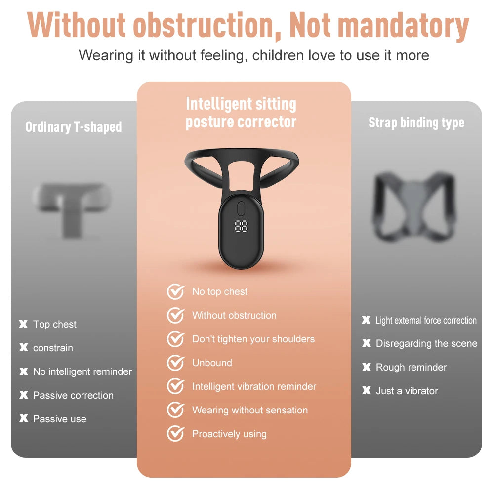 Smart Posture Corrector — Vibration Reminder for Adults & Kids