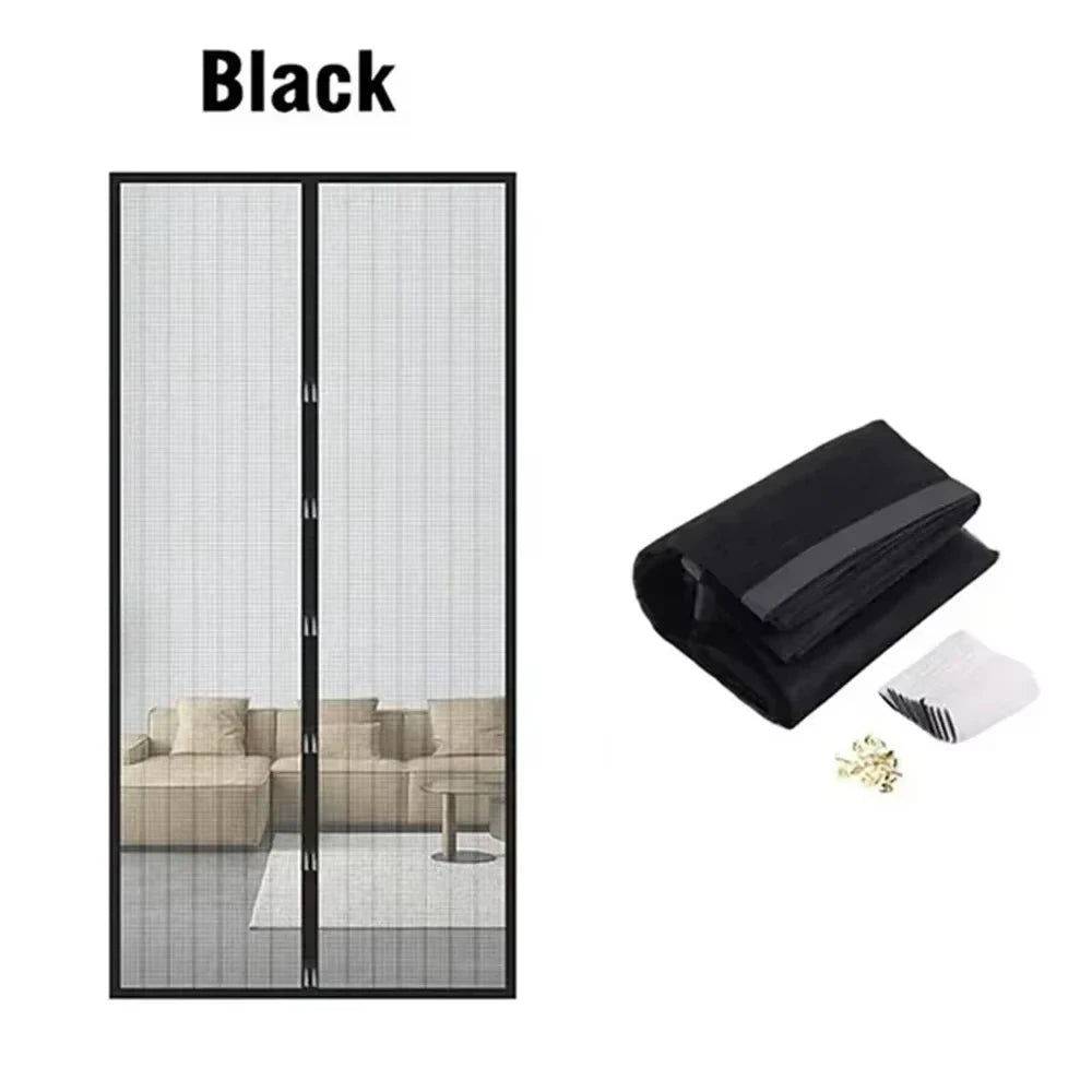 Magnetic Mesh Door Curtain — Hands Free Bug & Mosquito Screen