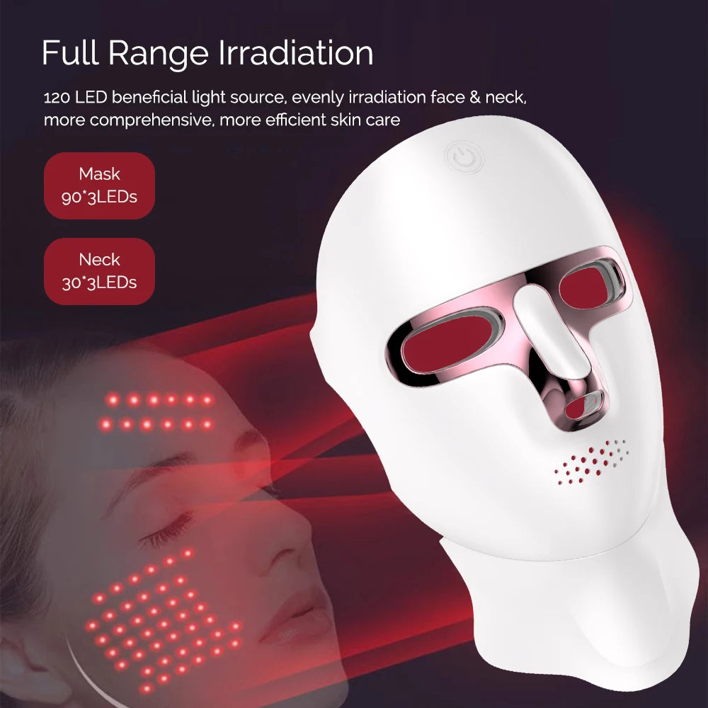 7 Color LED Face & Neck Mask — Photon Skin Rejuvenation Therapy