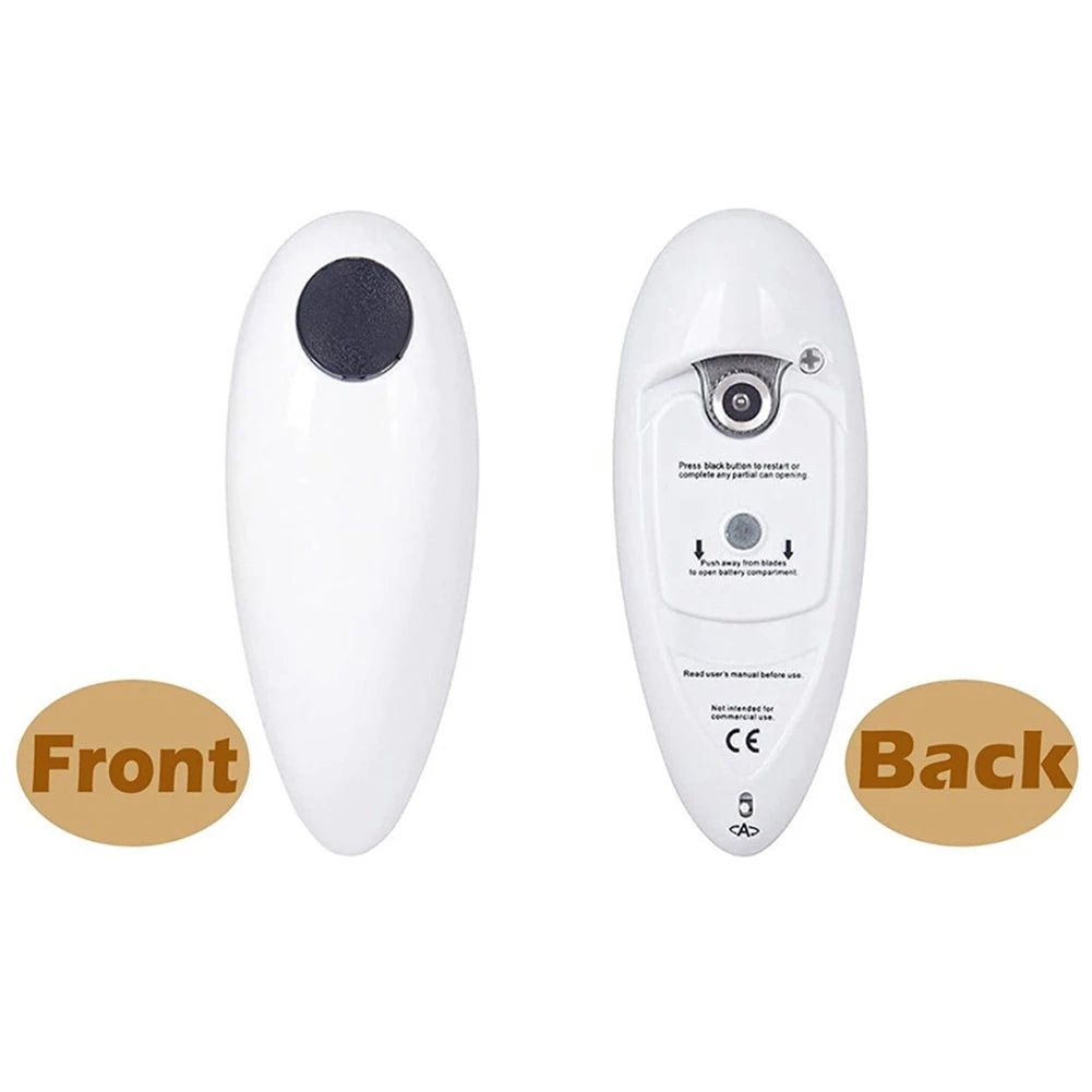 Electric Can Opener — One Touch Safe Smooth Edge Jar Opener