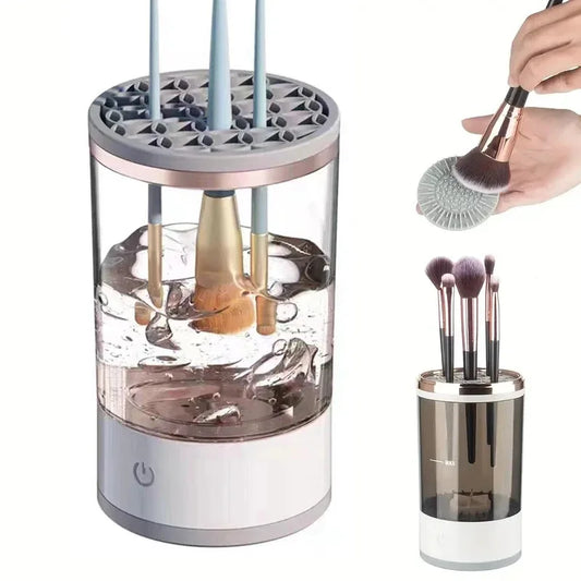 Electric Makeup Brush Cleaner — USB Spinner for All Brush Sizes