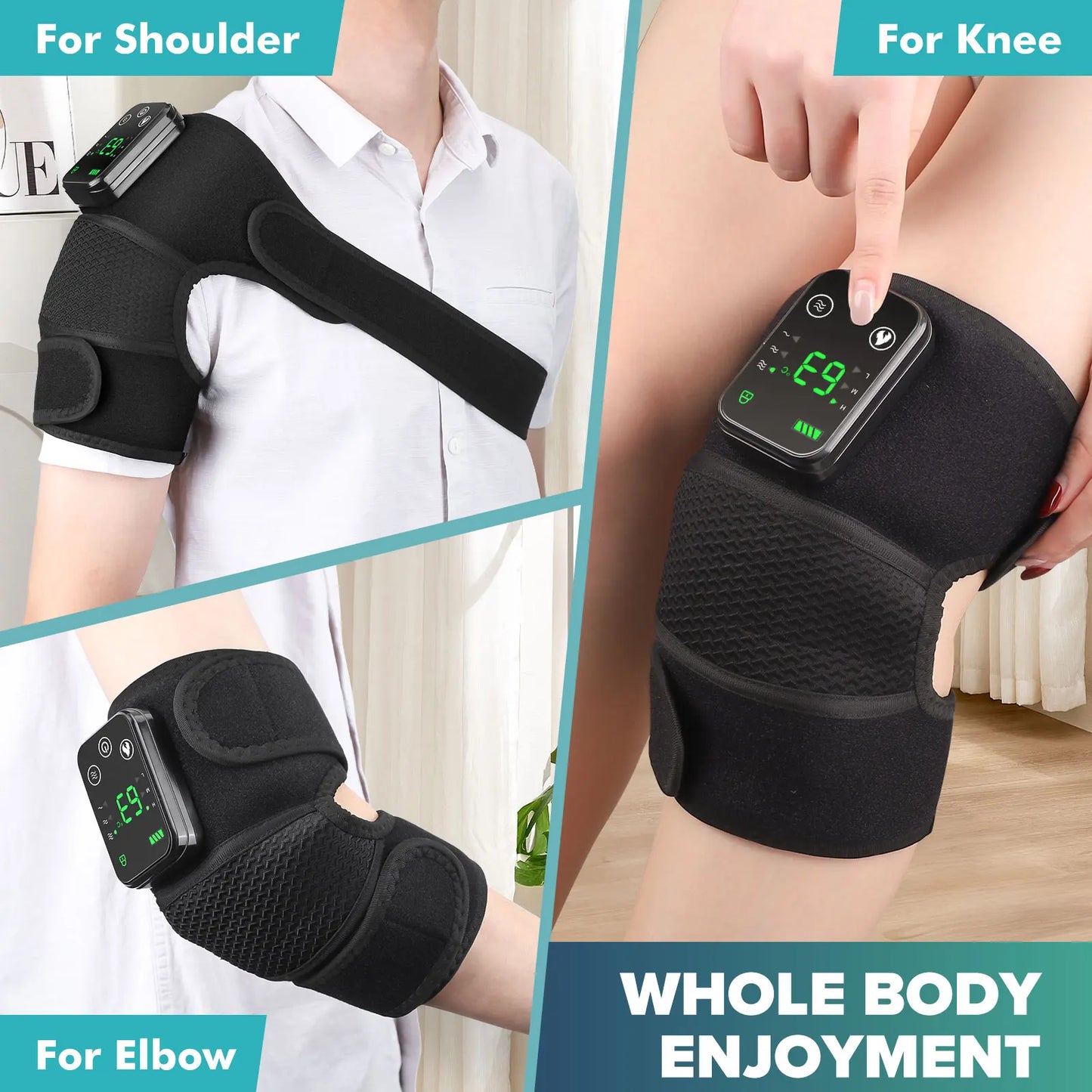 Heated Knee & Joint Massager — Wireless Pain Relief Wrap