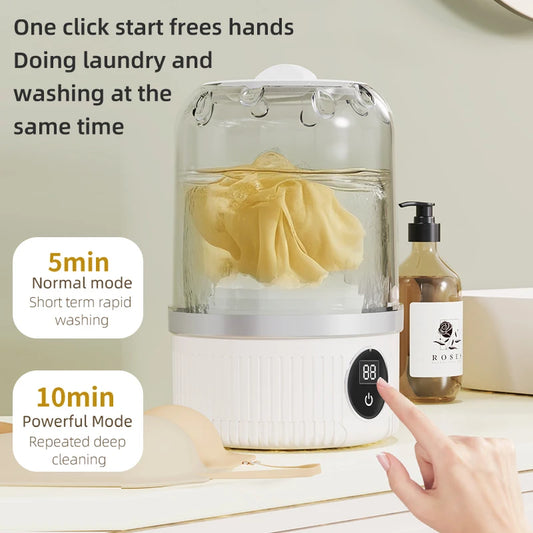 Mini Portable Washing Machine — Wireless for Travel & Dorms