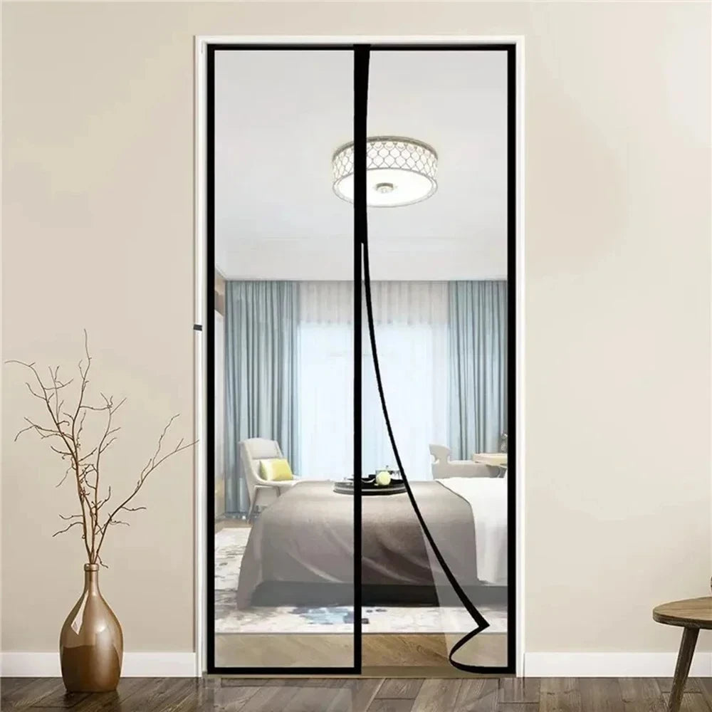 Magnetic Mesh Door Curtain — Hands Free Bug & Mosquito Screen