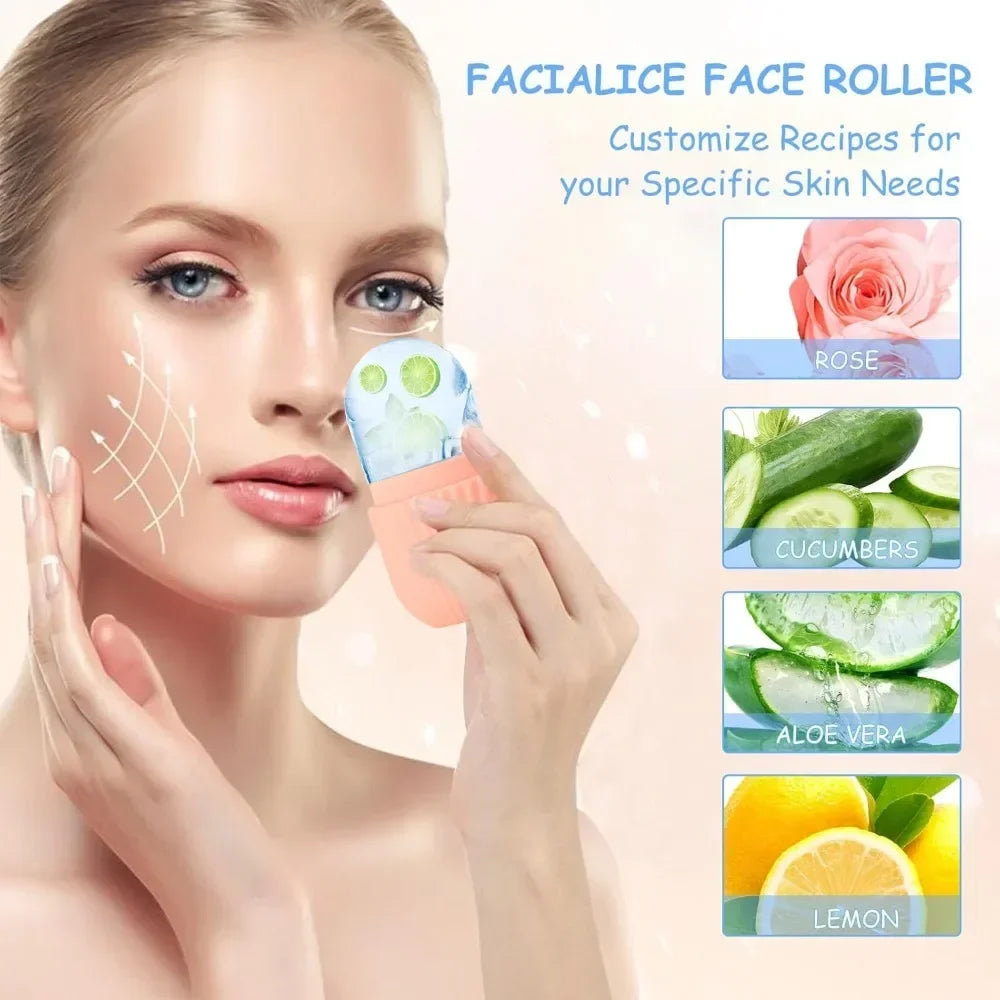 Ice Face Roller & Gua Sha Set — Depuff Contour and Shrink Pores