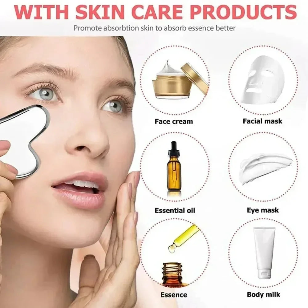 Ice Face Roller & Gua Sha Set — Depuff Contour and Shrink Pores