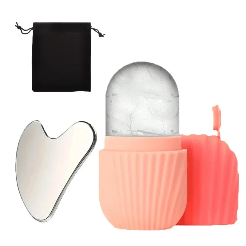 Ice Face Roller & Gua Sha Set — Depuff Contour and Shrink Pores