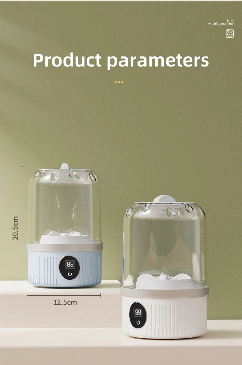 Mini Portable Washing Machine — Wireless for Travel & Dorms