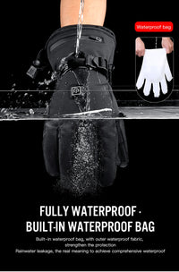 Rechargeable Heated Gloves – 3 Heat Levels & Waterproof Design