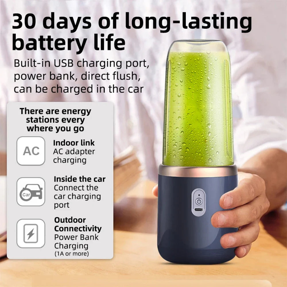 Portable Blender Cup — Fresh Smoothies in 9 Seconds On the Go
