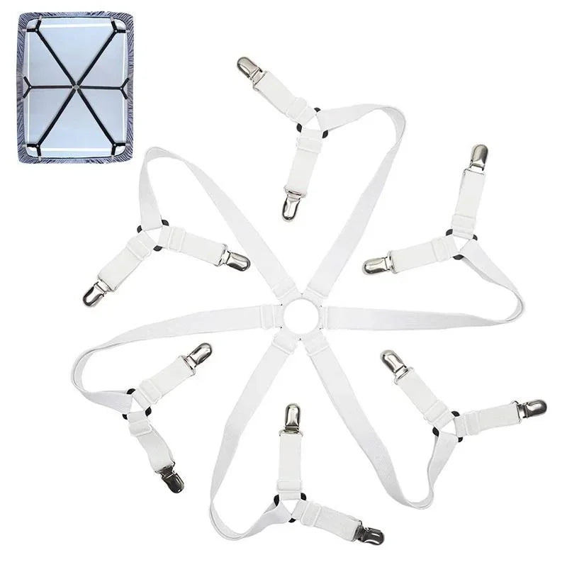 Bed Sheet Holder Clips 12 Pack — Adjustable Non Slip Mattress Grippers