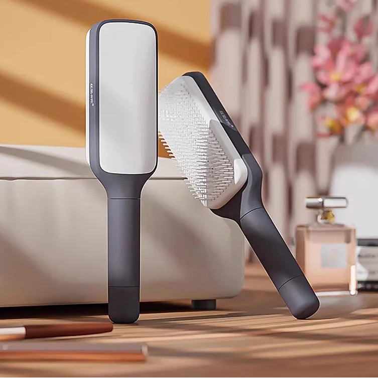Self Cleaning Hairbrush — One Click Anti Static Scalp Massage Comb