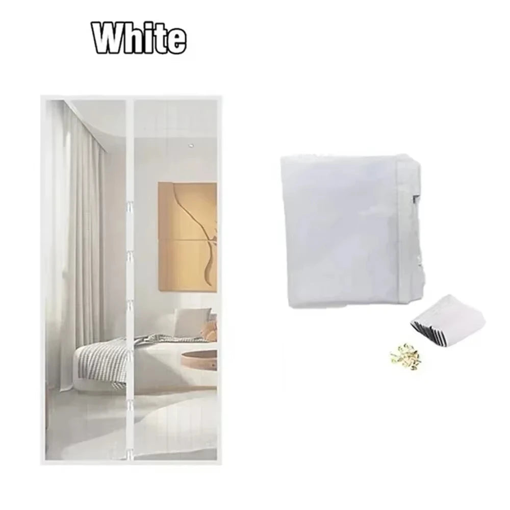 Magnetic Mesh Door Curtain — Hands Free Bug & Mosquito Screen